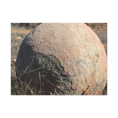 Spherical Stone at Rest - Unique Stretched Canvas Wall Art - Art By Earth