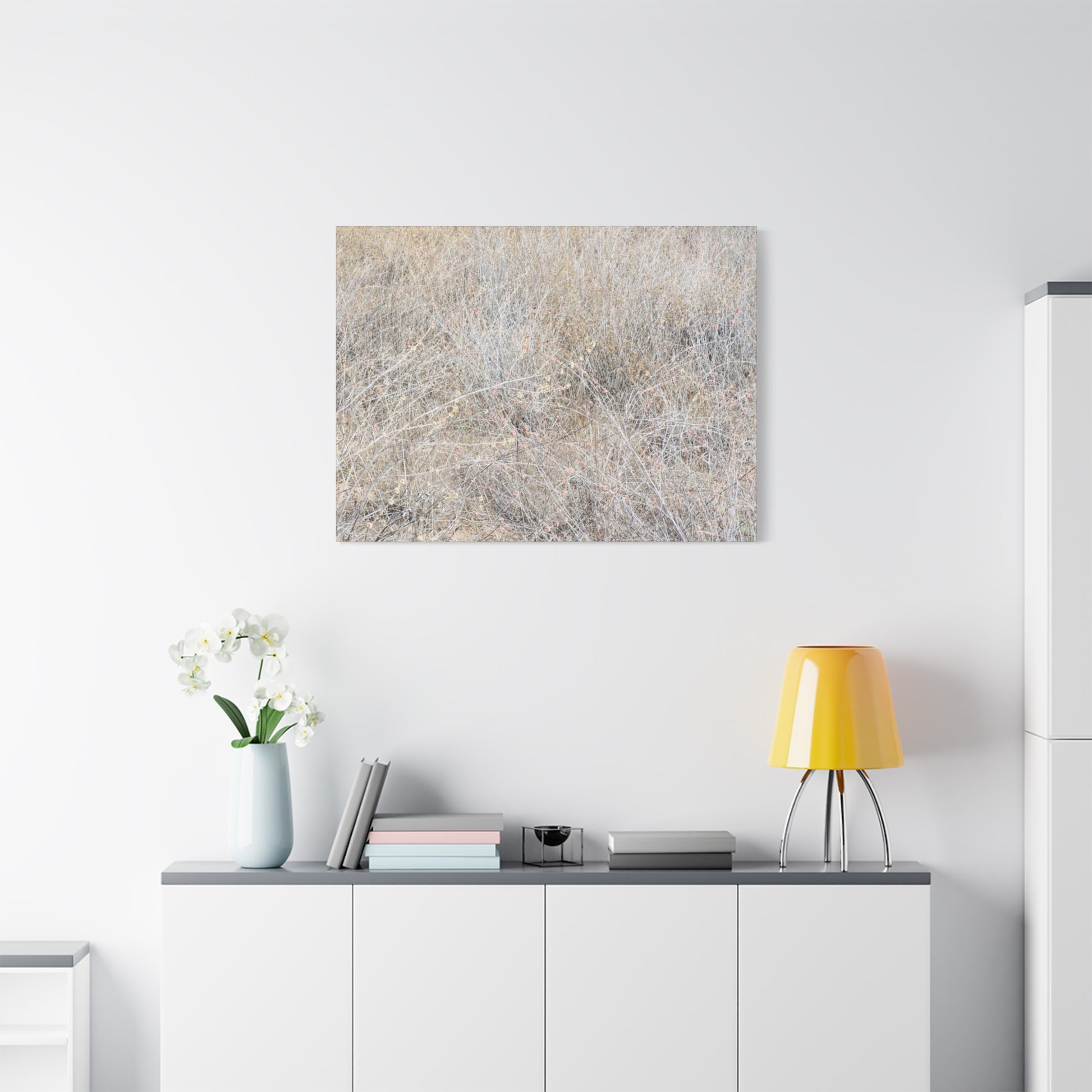 Tangled Whispers of Autumn's Fading Breath - Unique Frameless Canvas Wall Art - Art By Earth