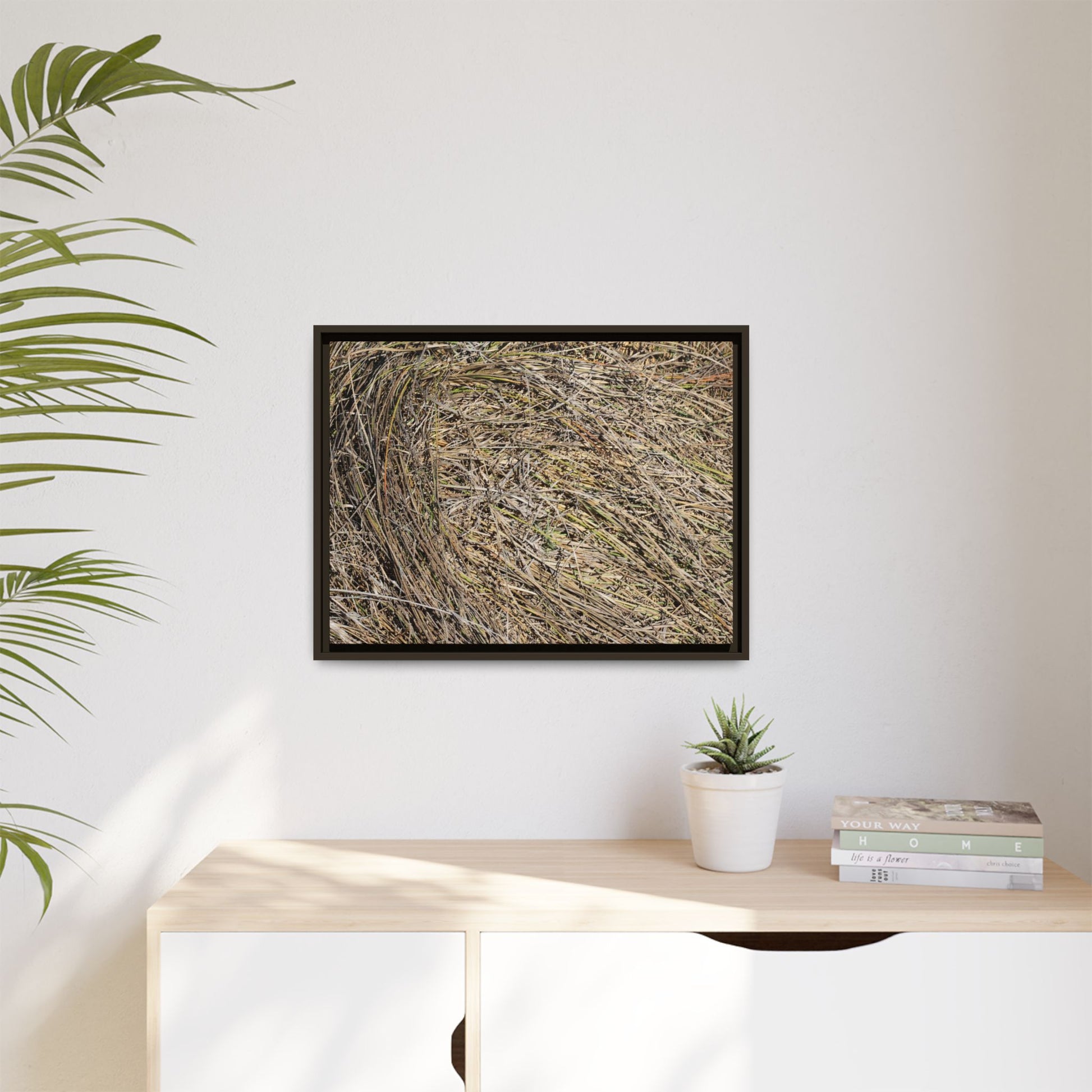 Tangled Grass Symphony - Unique Stretched Canvas Wall Art - Art By Earth