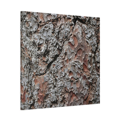 Textured Whispers of Bark - Unique Frameless Canvas Wall Art