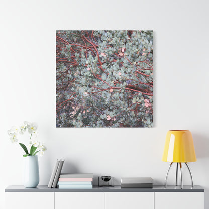 Whispers of Silver and Rust - Unique Frameless Canvas Wall Art