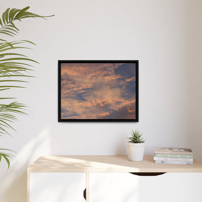 Sunset's Ethereal Canvas - Unique Stretched Canvas Wall Art