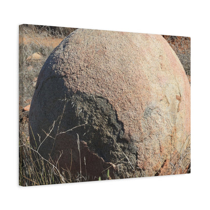 Spherical Stone at Rest - Unique Stretched Canvas Wall Art - Art By Earth