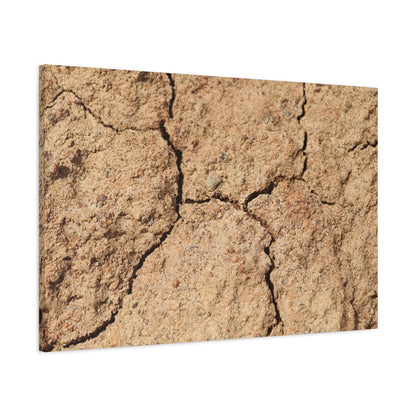 Cracked Earth's Lament - Unique Frameless Canvas Wall Art