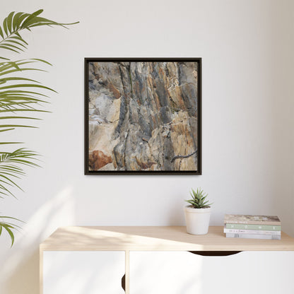 Stone's Silent Symphony - Unique Stretched Canvas Wall Art