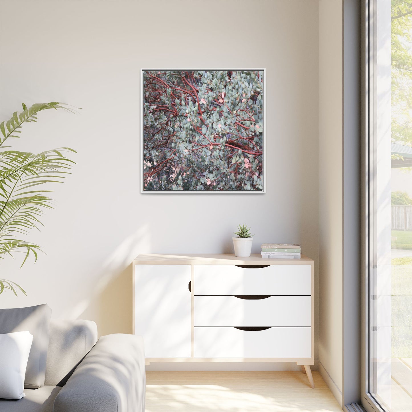 Whispers of Sage - Unique Stretched Canvas Wall Art