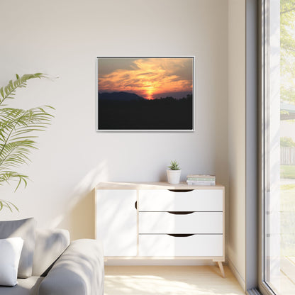 Gilded Horizon - Unique Stretched Canvas Wall Art