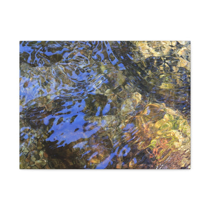 Azure Fragments - Unique Frameless Canvas Wall Art