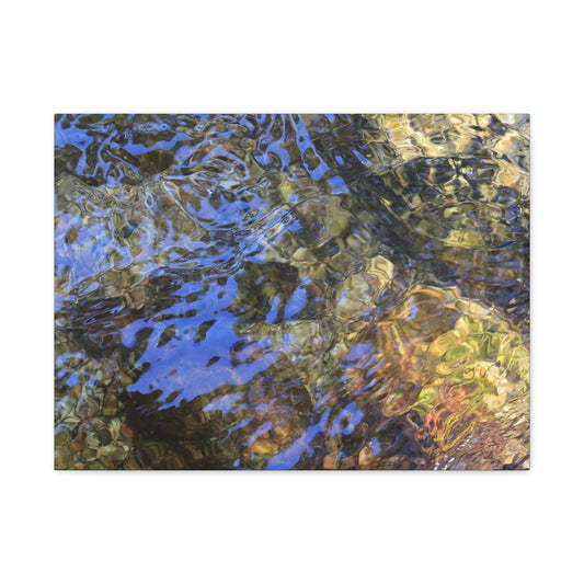 Azure Fragments - Unique Frameless Canvas Wall Art