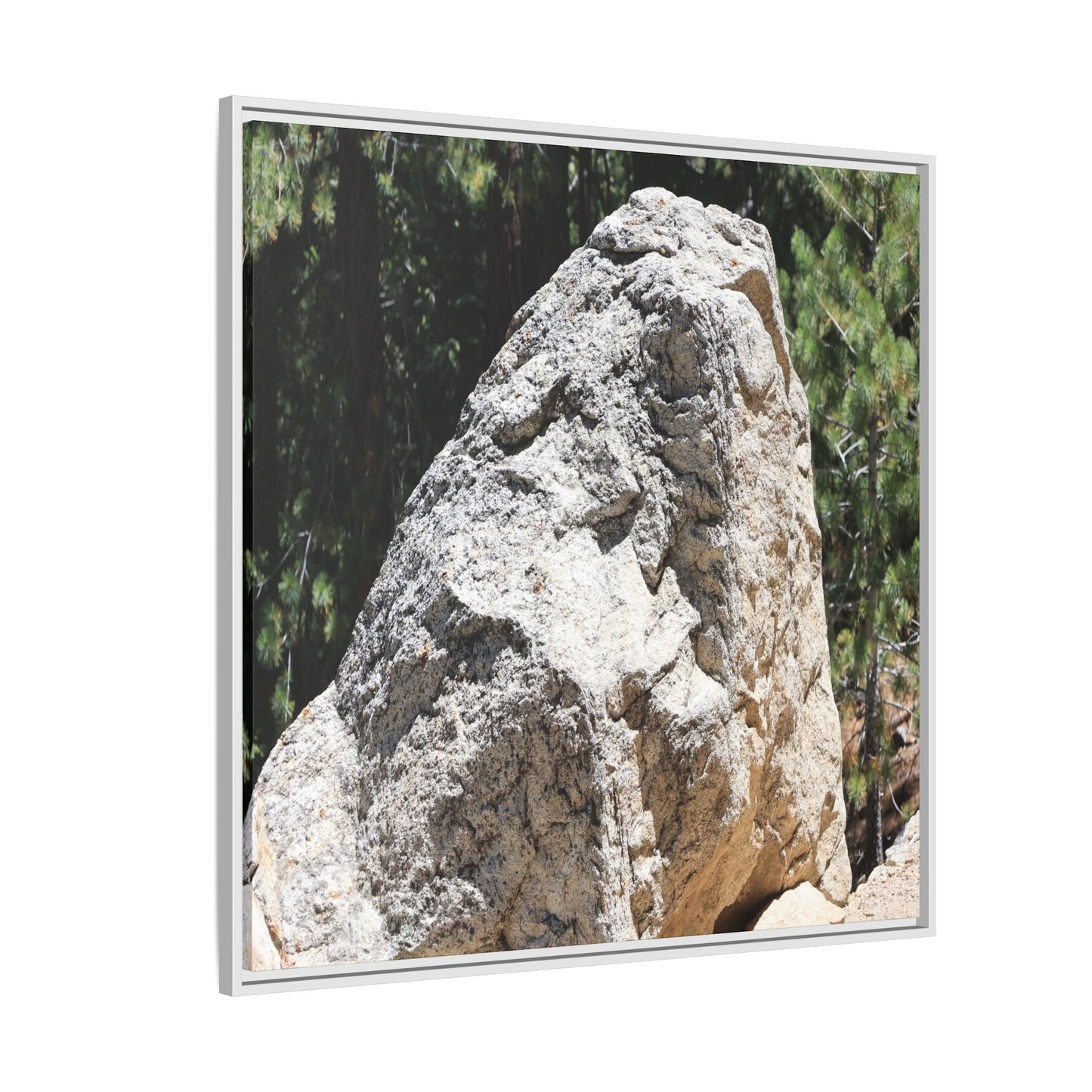 Stone's Silent Whisper - Unique Stretched Canvas Wall Art
