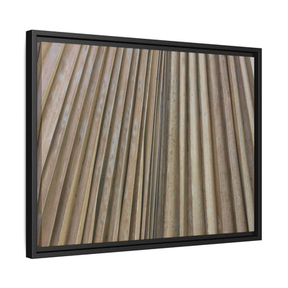 Wooden Whispers - Unique Stretched Canvas Wall Art