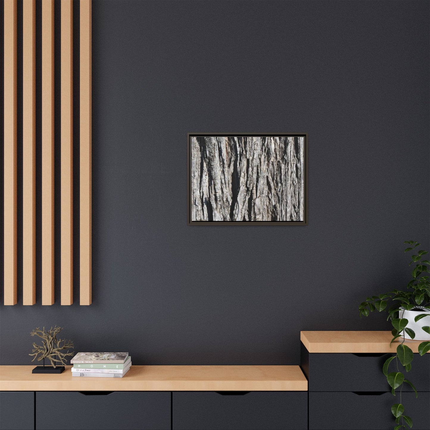 Bark Lines - Unique Stretched Canvas Wall Art
