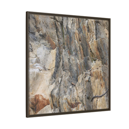 Stone's Silent Symphony - Unique Stretched Canvas Wall Art