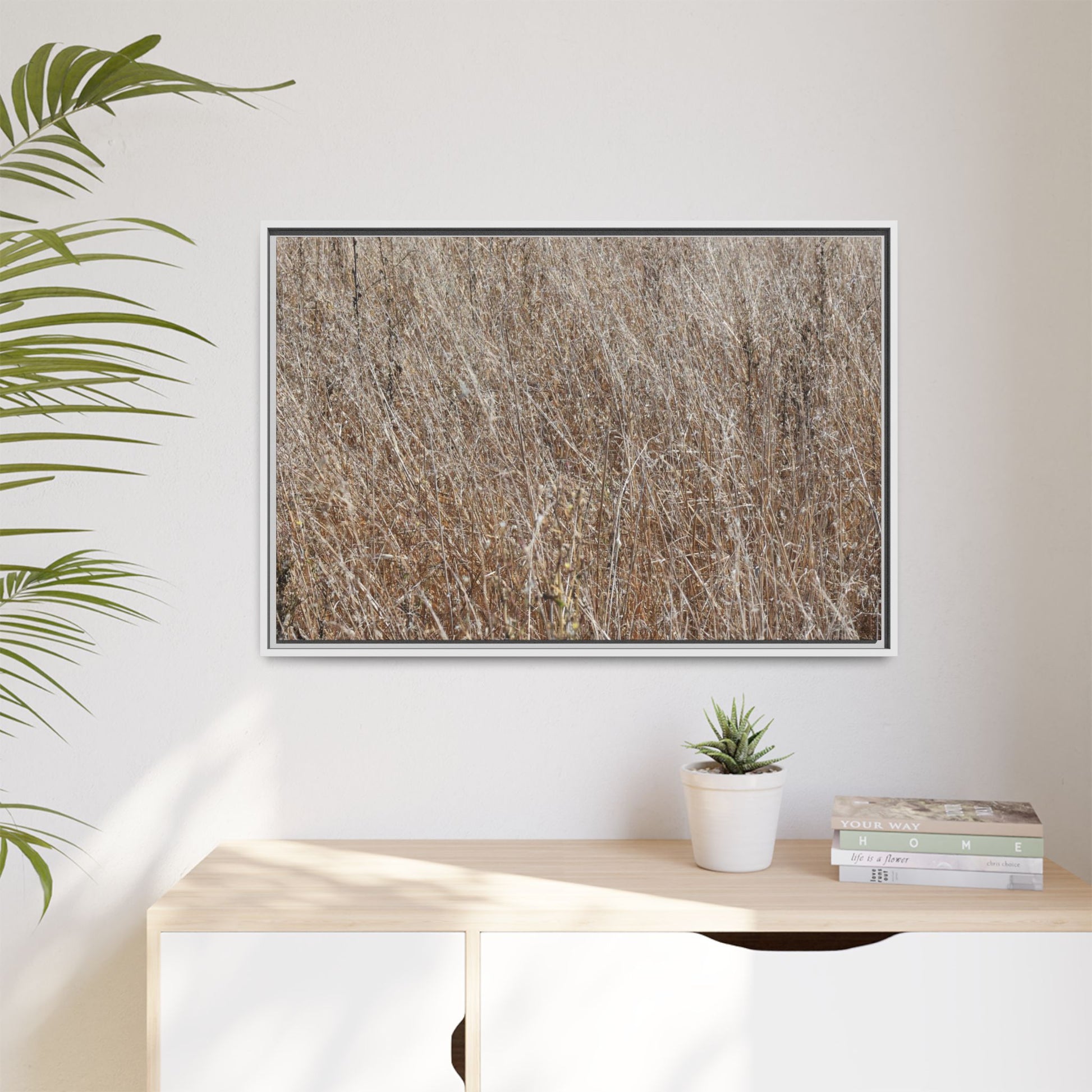 Dry Grass Symphony - Unique Stretched Canvas Wall Art - Art By Earth
