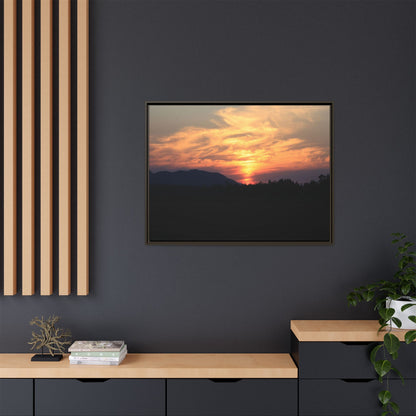 Gilded Horizon - Unique Stretched Canvas Wall Art