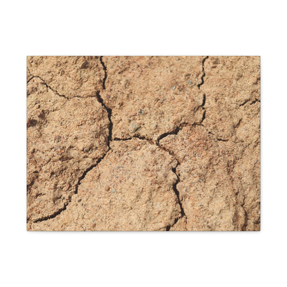 Cracked Earth's Lament - Unique Frameless Canvas Wall Art