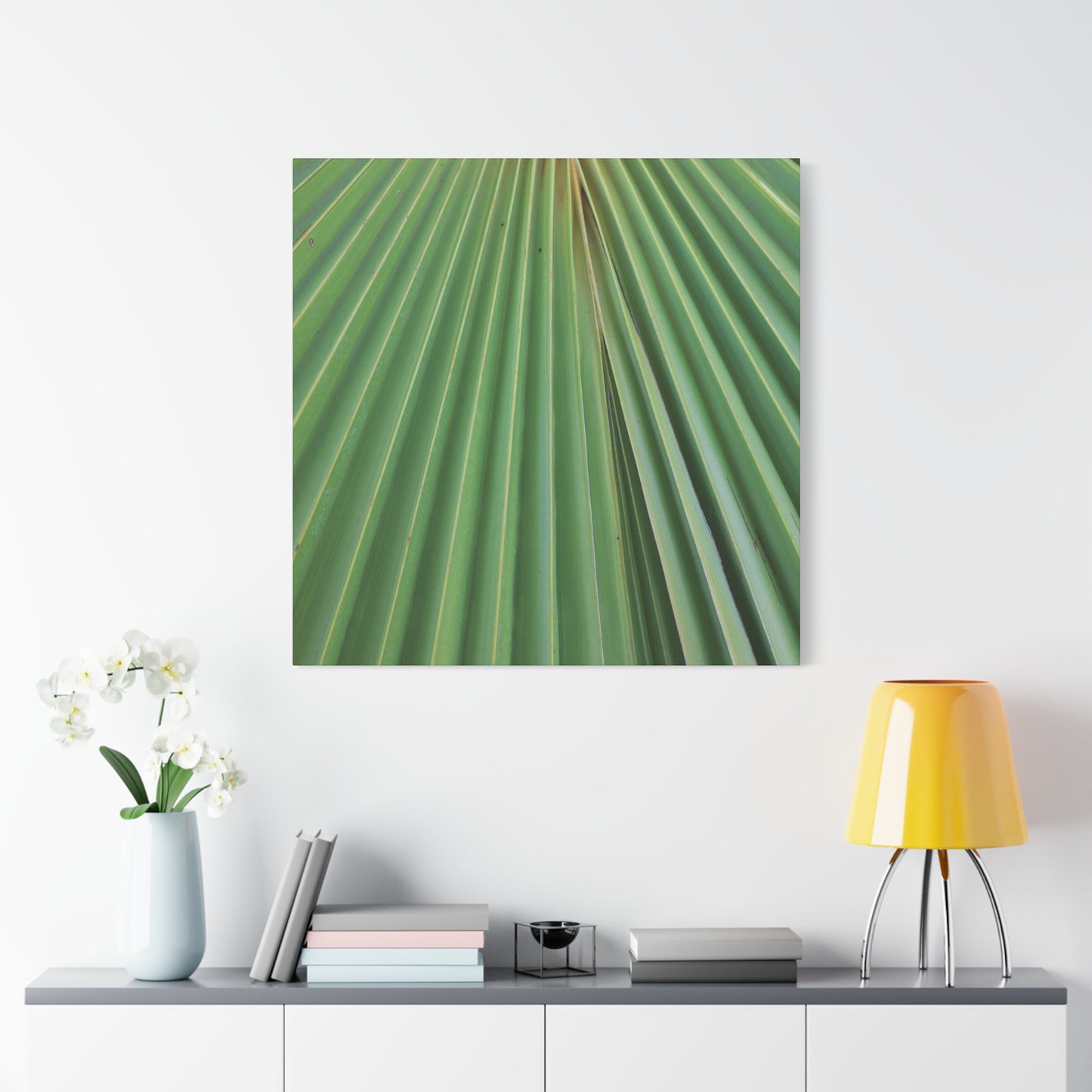 Fan of Green - Unique Frameless Canvas Wall Art