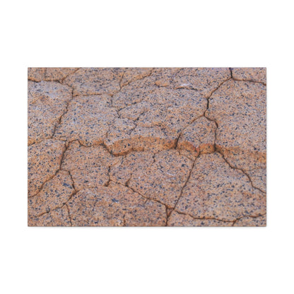 Cracked Earth's Whispers - Unique Frameless Canvas Wall Art