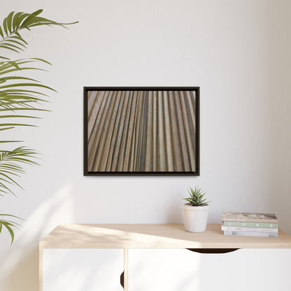 Wooden Whispers - Unique Stretched Canvas Wall Art