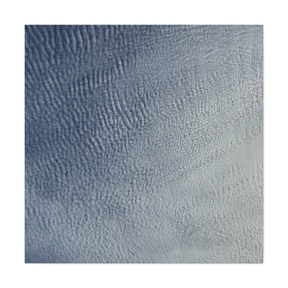 Undulating Whispers of Cerulean - Unique Frameless Canvas Wall Art