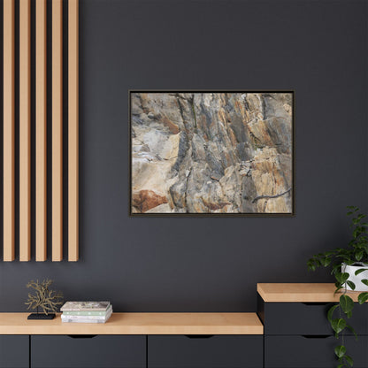 Stone's Silent Symphony - Unique Stretched Canvas Wall Art
