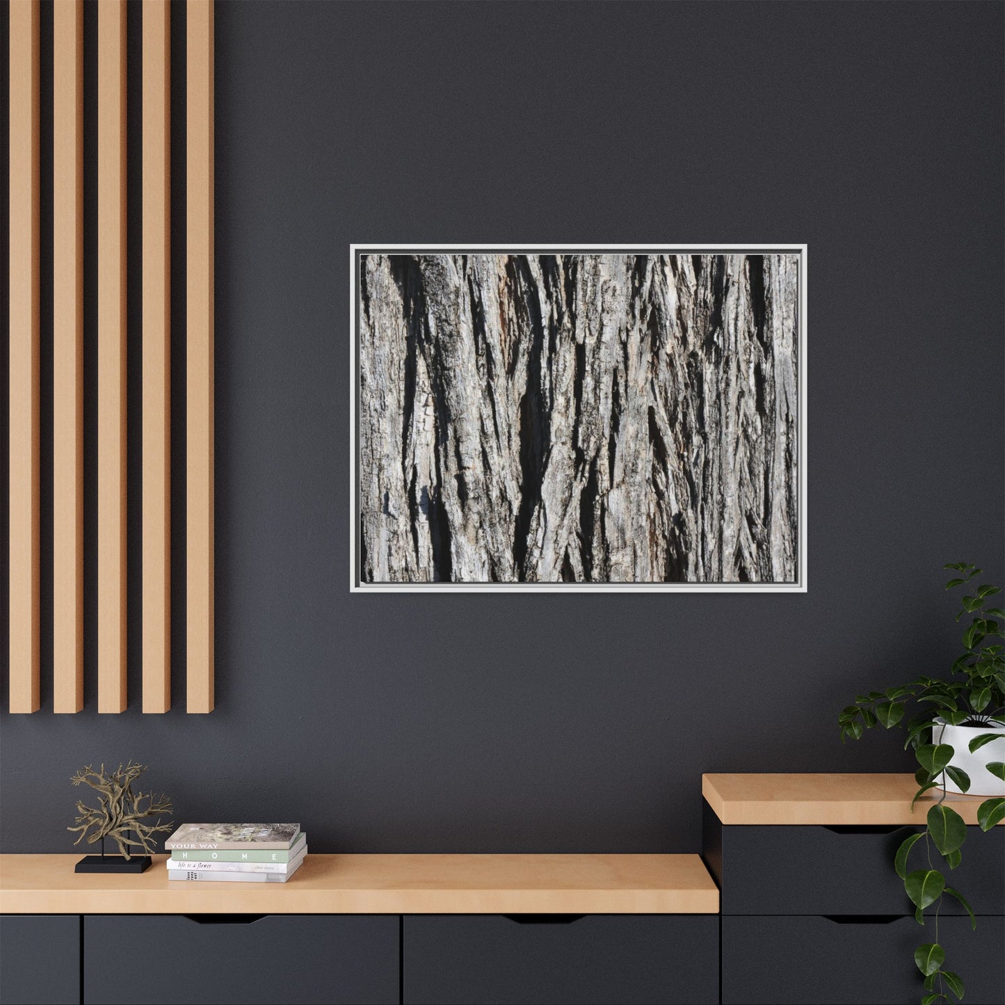 Bark Lines - Unique Stretched Canvas Wall Art