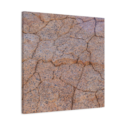 Cracked Earth's Whispers - Unique Frameless Canvas Wall Art