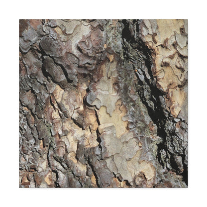 Tree Bark Symphony - Unique Frameless Canvas Wall Art