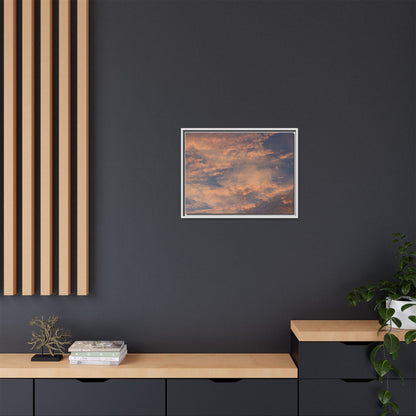 Sunset's Ethereal Canvas - Unique Stretched Canvas Wall Art