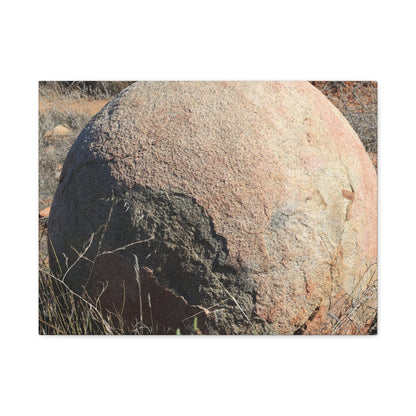 Spherical Stone at Rest - Unique Stretched Canvas Wall Art - Art By Earth