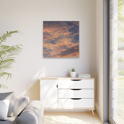 Sunset's Ethereal Canvas - Unique Stretched Canvas Wall Art