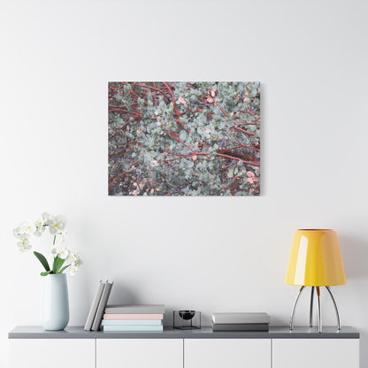 Whispers of Silver and Rust - Unique Frameless Canvas Wall Art