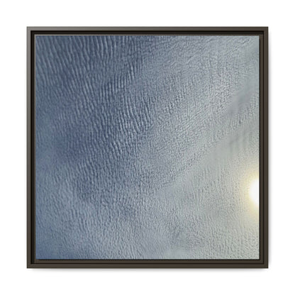 Undulating Whispers of Cerulean Stillness - Unique Stretched Canvas Wall Art