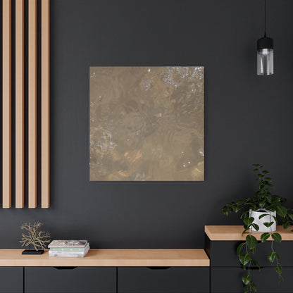 Echoes of Liquid Gold - Unique Frameless Canvas Wall Art