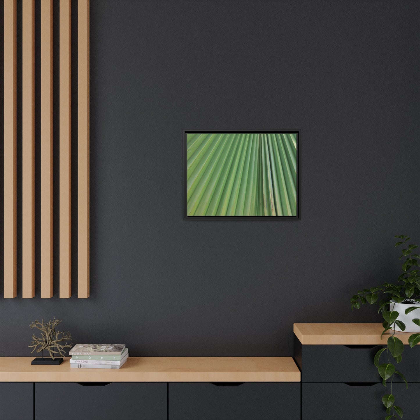 Emerald Rays - Unique Stretched Canvas Wall Art