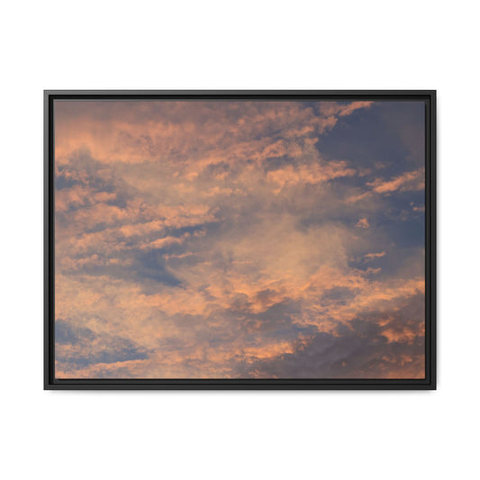 Sunset's Ethereal Canvas - Unique Stretched Canvas Wall Art