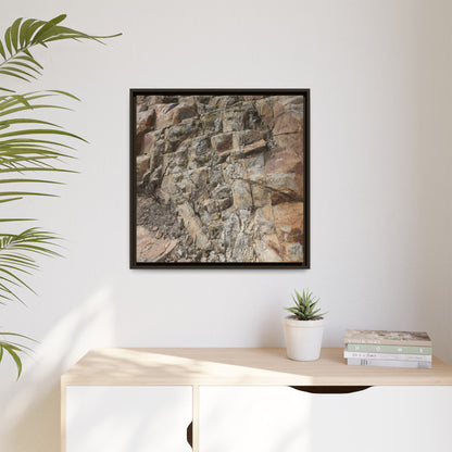 Stone's Silent Story - Unique Stretched Canvas Wall Art