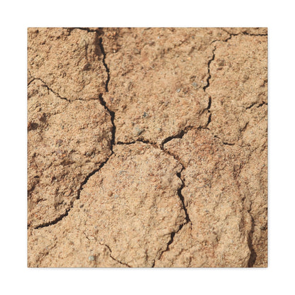 Cracked Earth's Lament - Unique Frameless Canvas Wall Art