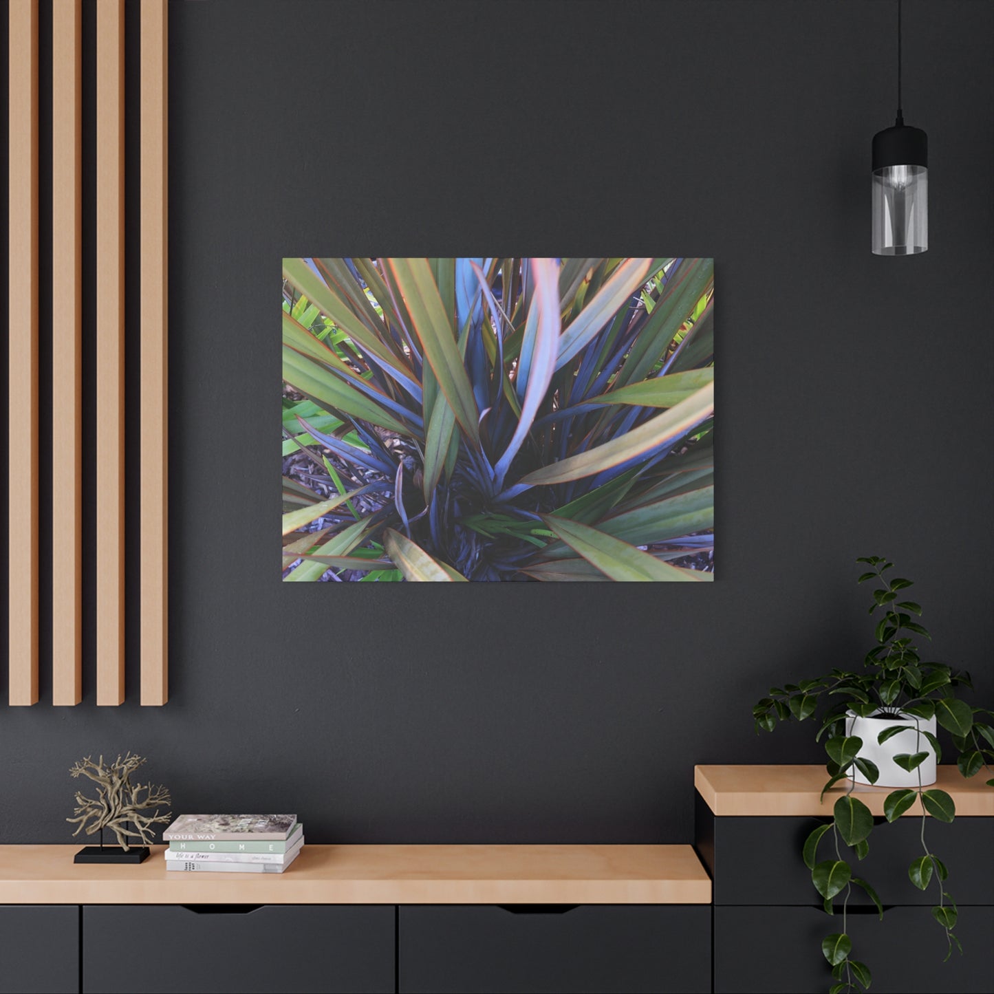Twisted Blades of Verdant Symphony - Unique Frameless Canvas Wall Art