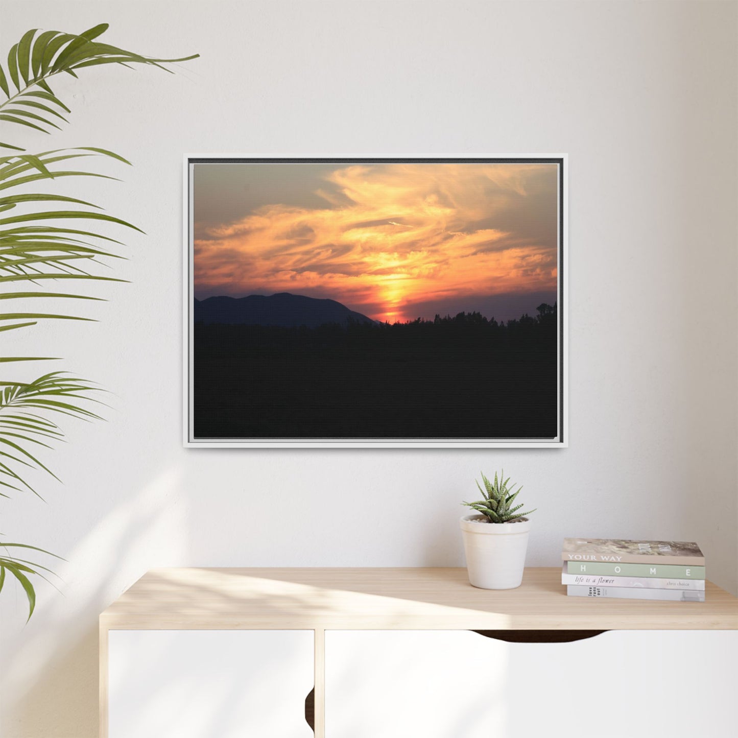 Gilded Horizon - Unique Stretched Canvas Wall Art