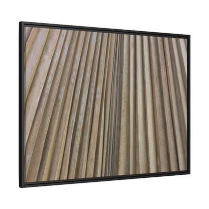 Wooden Whispers - Unique Stretched Canvas Wall Art