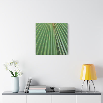 Fan of Green - Unique Frameless Canvas Wall Art