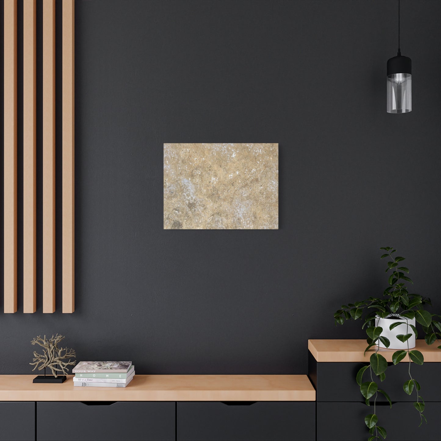 Bubbles in Sand - Unique Frameless Canvas Wall Art