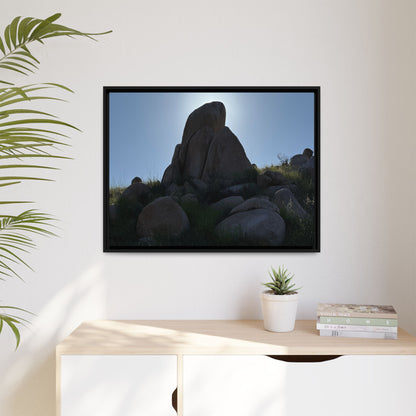 Boulder Silhouette - Unique Stretched Canvas Wall Art