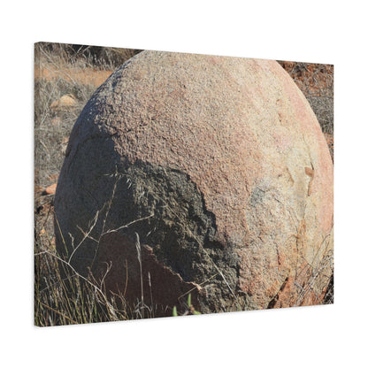 Spherical Stone at Rest - Unique Stretched Canvas Wall Art - Art By Earth