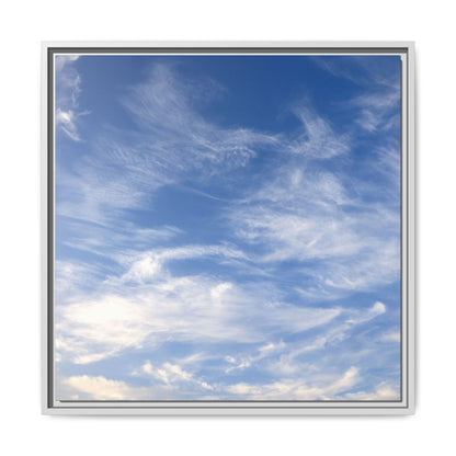 Ethereal Blue Tapestry - Unique Stretched Canvas Wall Art
