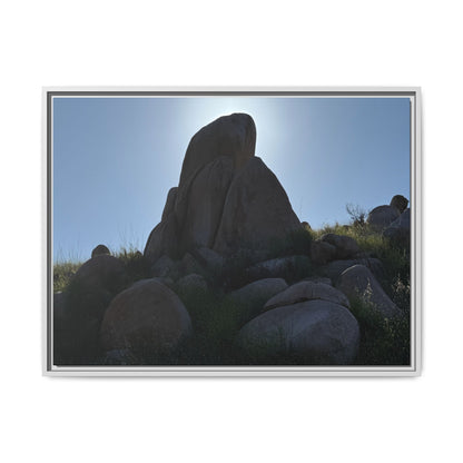 Boulder Silhouette - Unique Stretched Canvas Wall Art