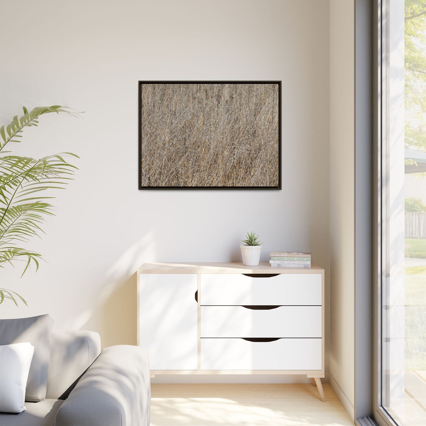 Dry Straw Symphony - Unique Stretched Canvas Wall Art - Art By Earth