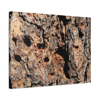 Tree Bark Mosaic - Unique Frameless Canvas Wall Art