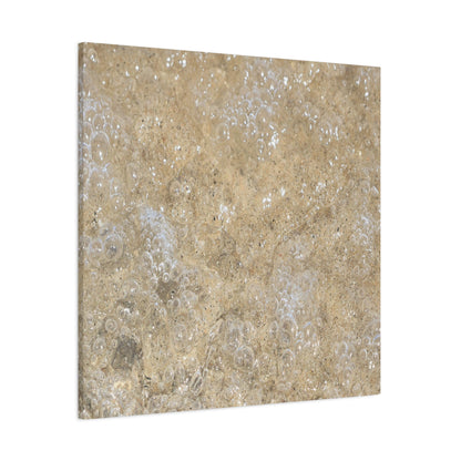 Bubbles in Sand - Unique Frameless Canvas Wall Art